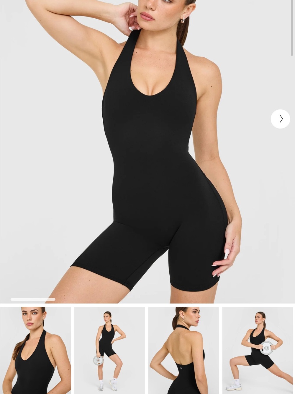 Oner Active Black Halter-Neck Romper
